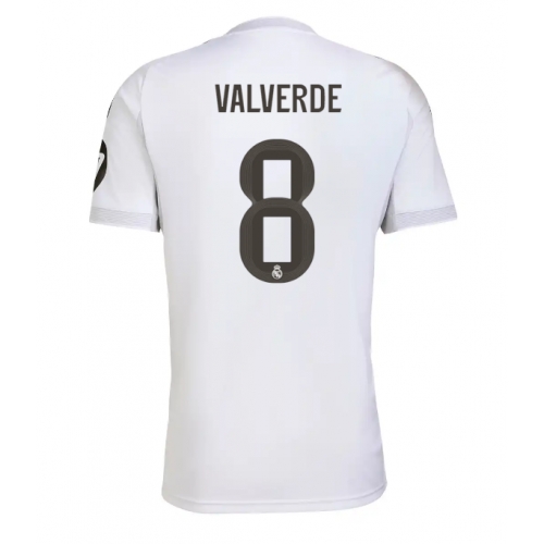 Billige Fotballdrakt Real Madrid Federico Valverde #8 Replika Hjemmedrakt 2025-26 Kortermet Billige Fotballdrakt Real Madrid Federico Valverde #8 Replika Hjemmedrakt 2025-26 Kortermet